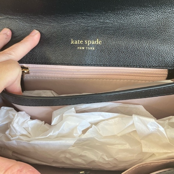 Kate Spade Black Crossbody Bag with Gold Chain - Picture 3 of 5